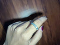 Elegant Crystal Pattern Band Ring for Women