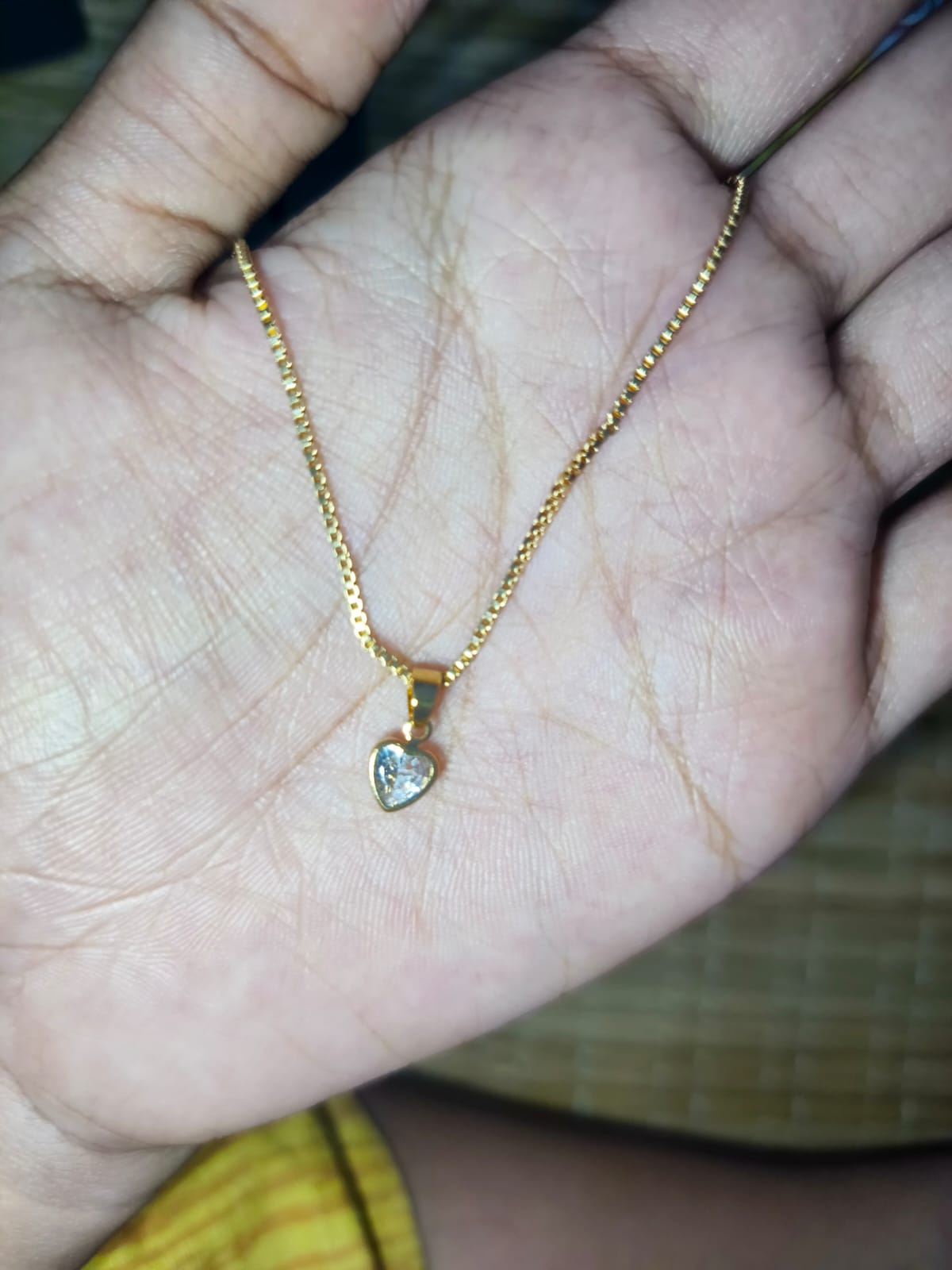 Elegant Heart Crystal Pendant Necklace for Women | Gold-Tone Minimalist Chain