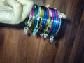 Multicolor Designer Glass Bangles Set