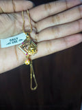 Luxury Gold-Plated Floral Square Pendant Jewelry Set for Women