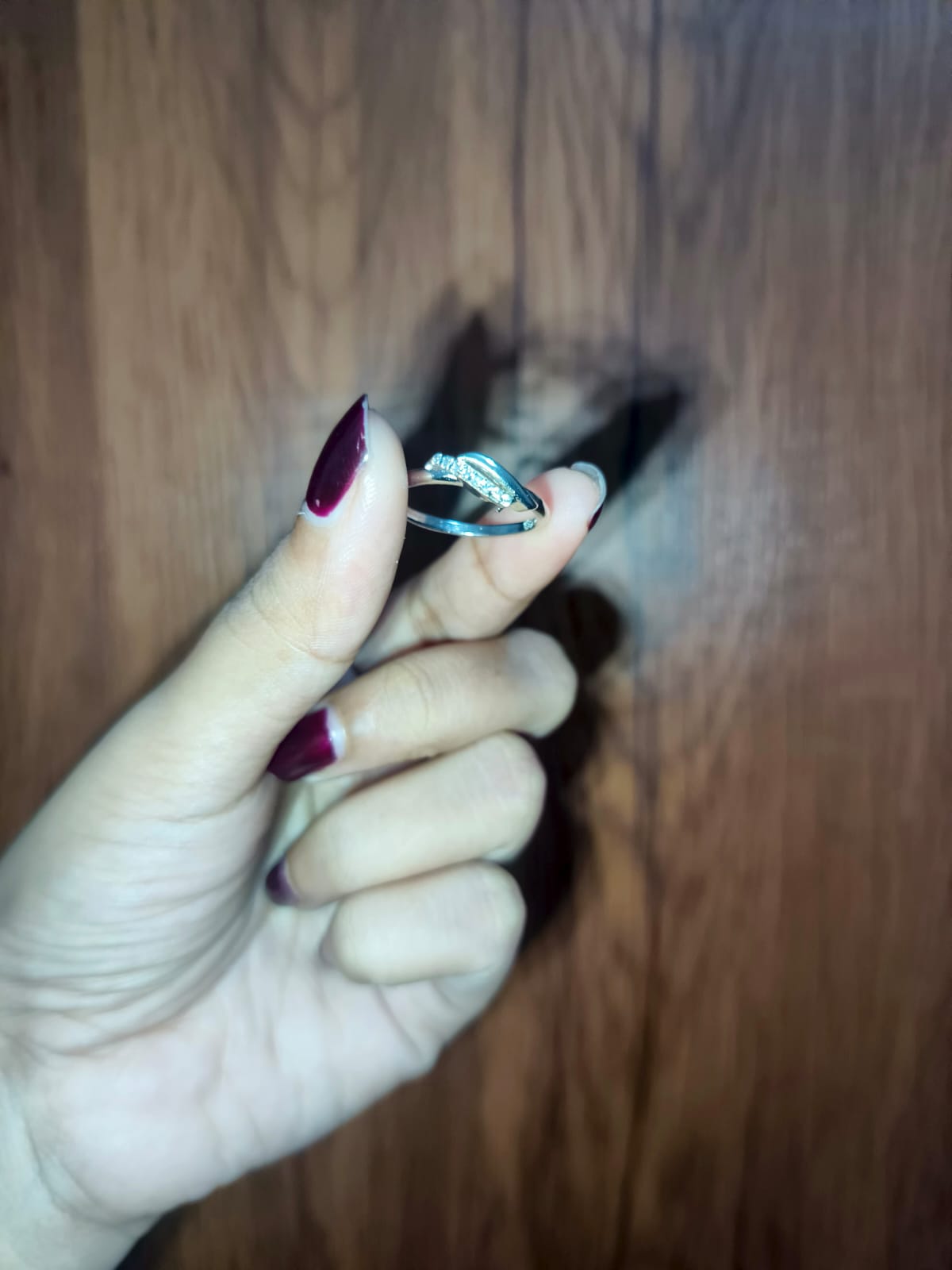 Elegant Twisted Crystal Adjustable Ring for Women