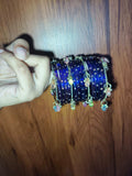 💙 Royal Blue Designer Glass Bangles Set 💙