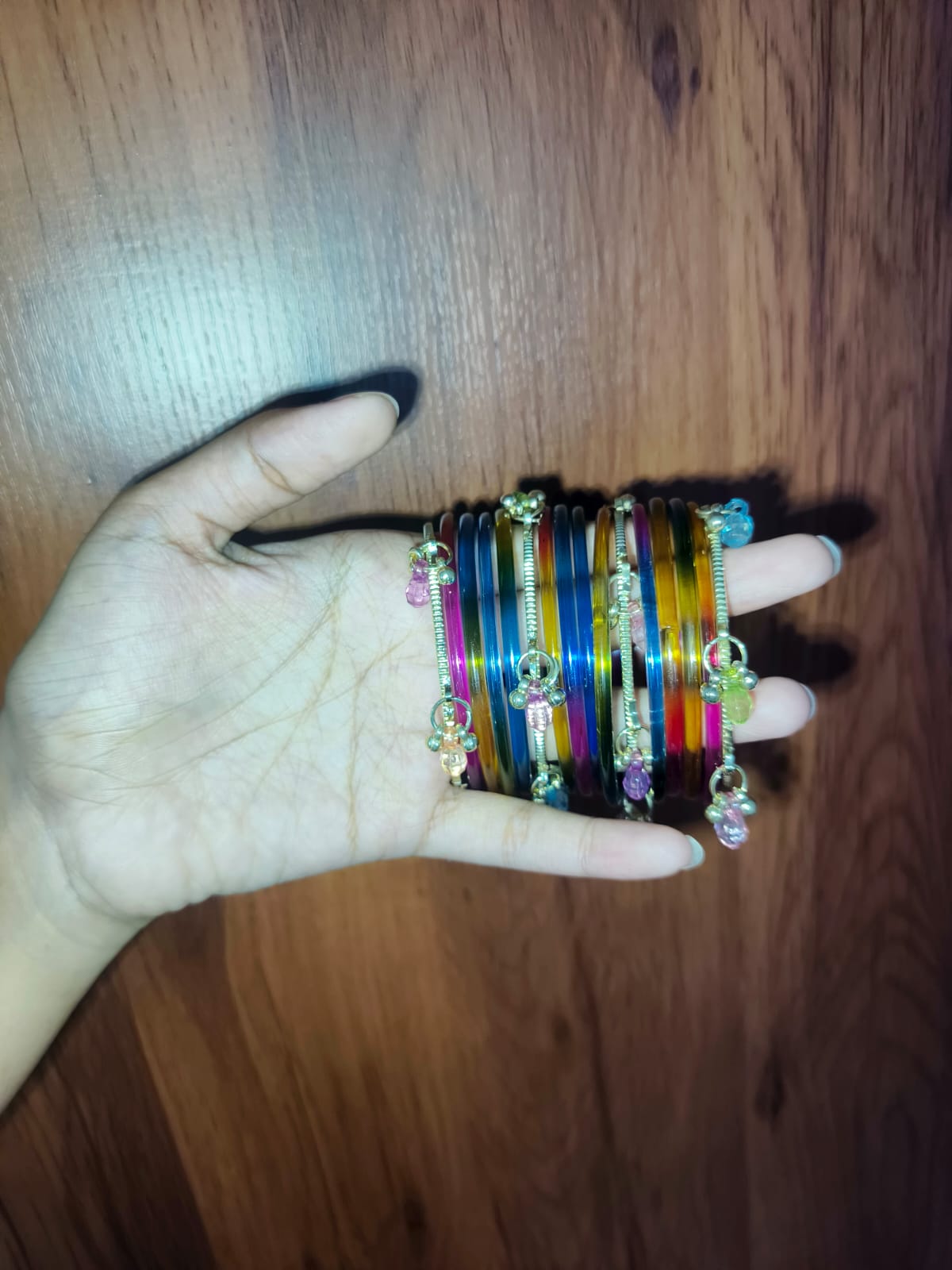 Multicolor Designer Glass Bangles Set