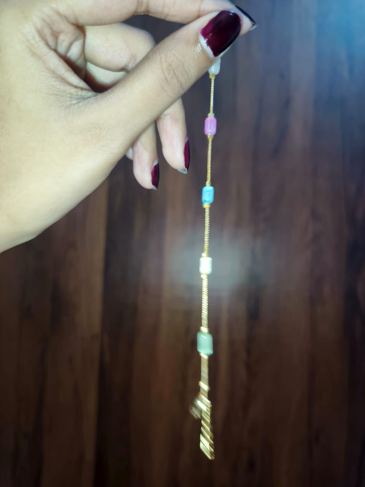 Elegant Pastel Beaded Gold-Tone Bracelet for Women | Minimalist Adjustable bracelet