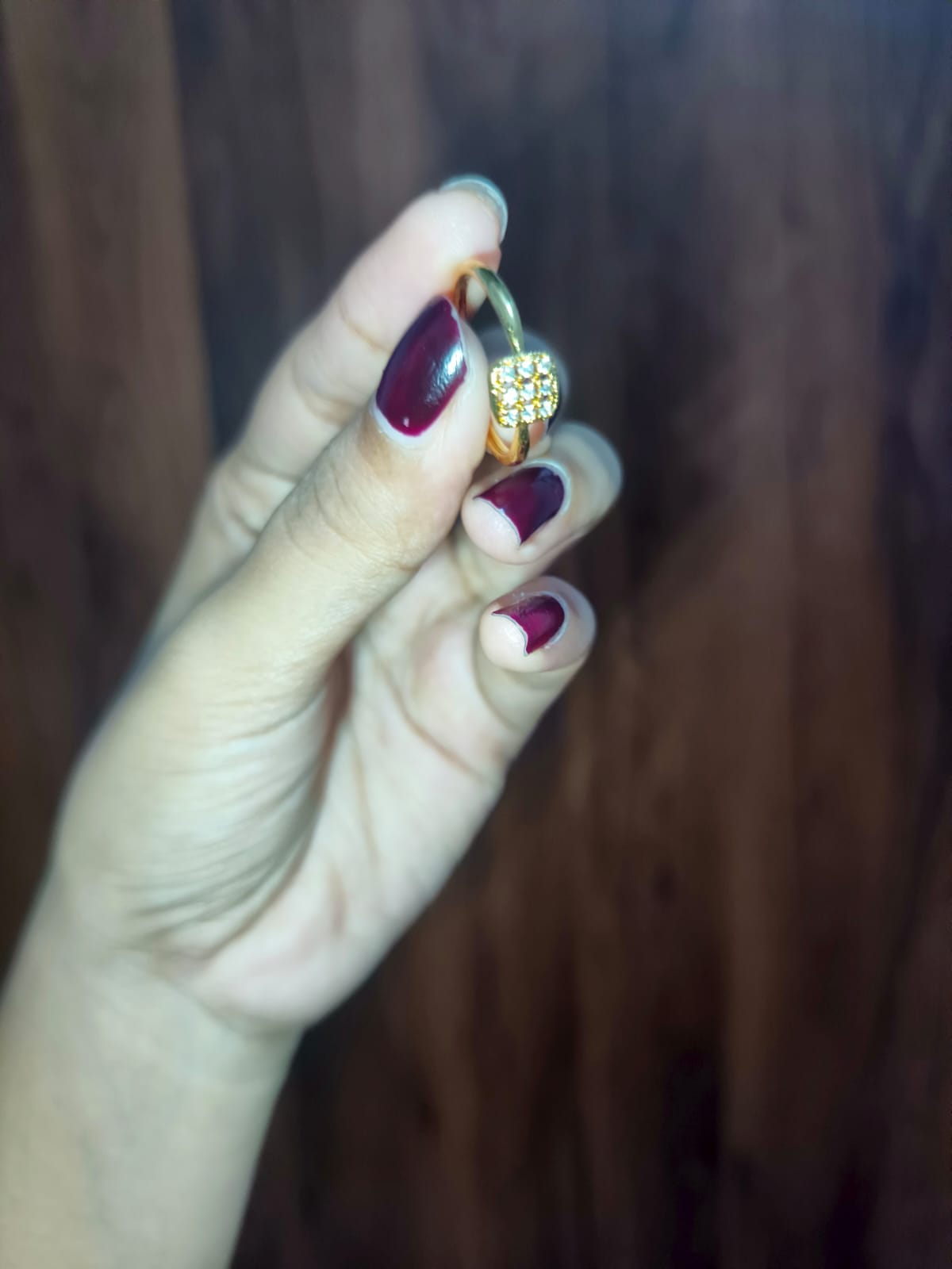 Elegant Gold-Tone Crystal Ring for Women | Square Zircon Adjustable Fashion Ring