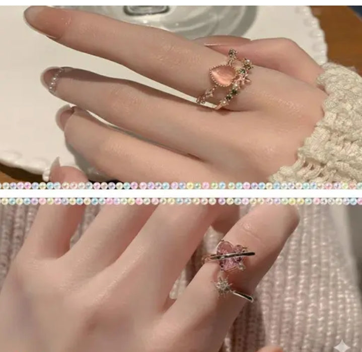 Heart & Bow Design Ring