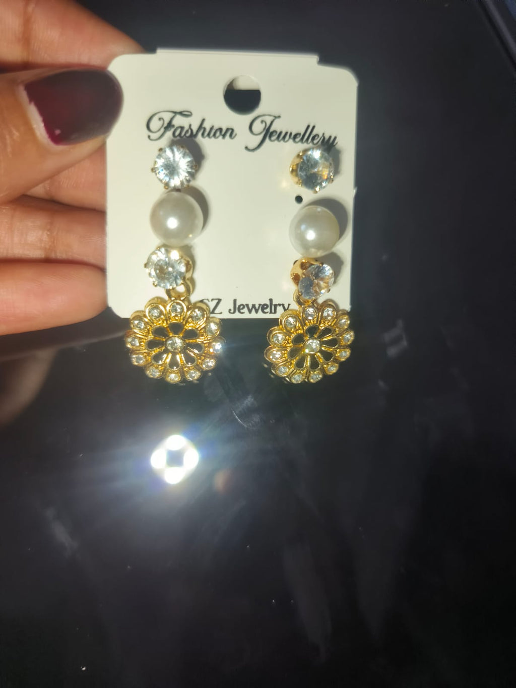 3 pairs earring