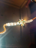 Elegant flower link bracelet for women