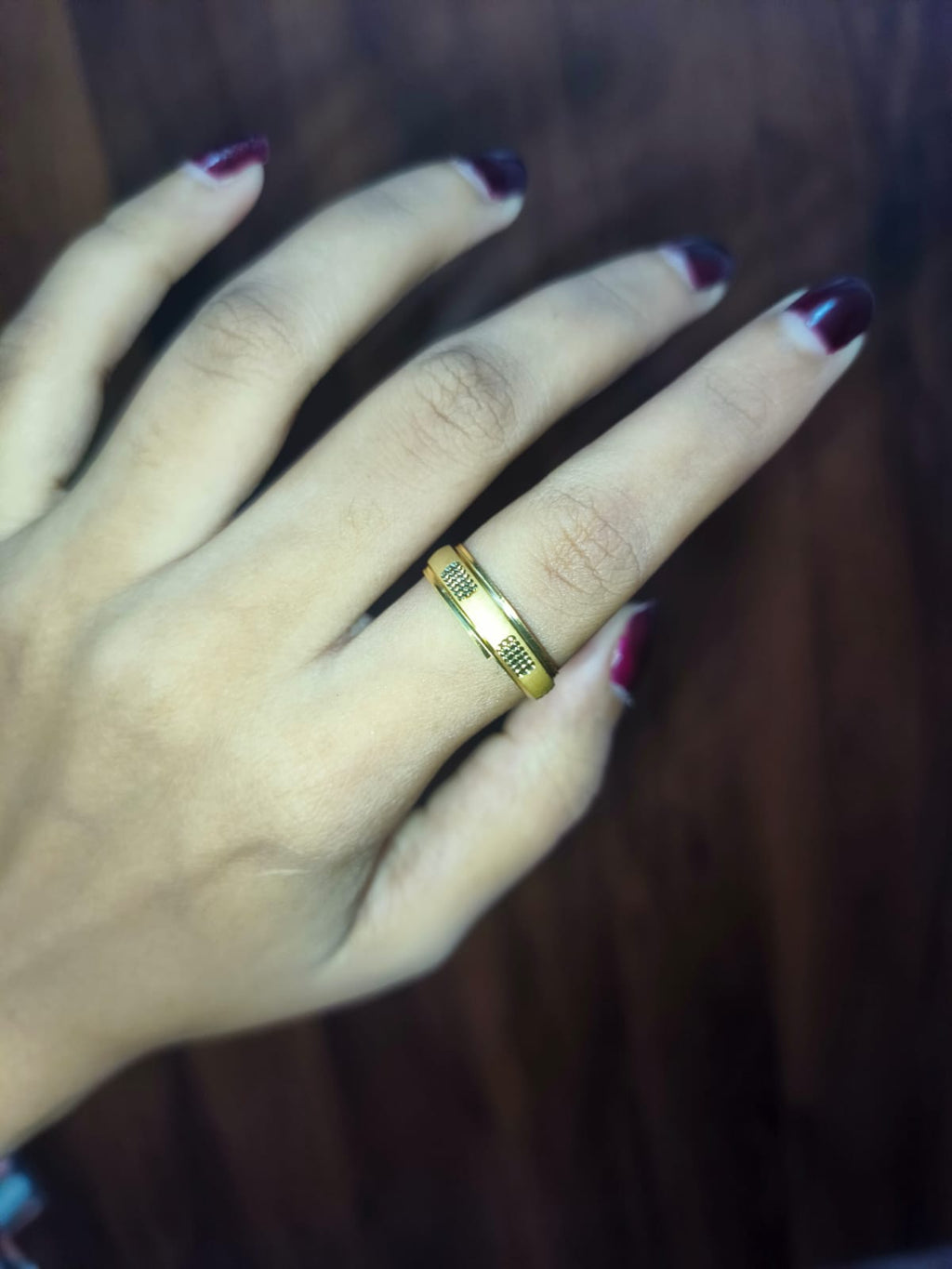 Classic Gold-Tone Band Ring for Women | Minimalist Everyday Fashion Ring