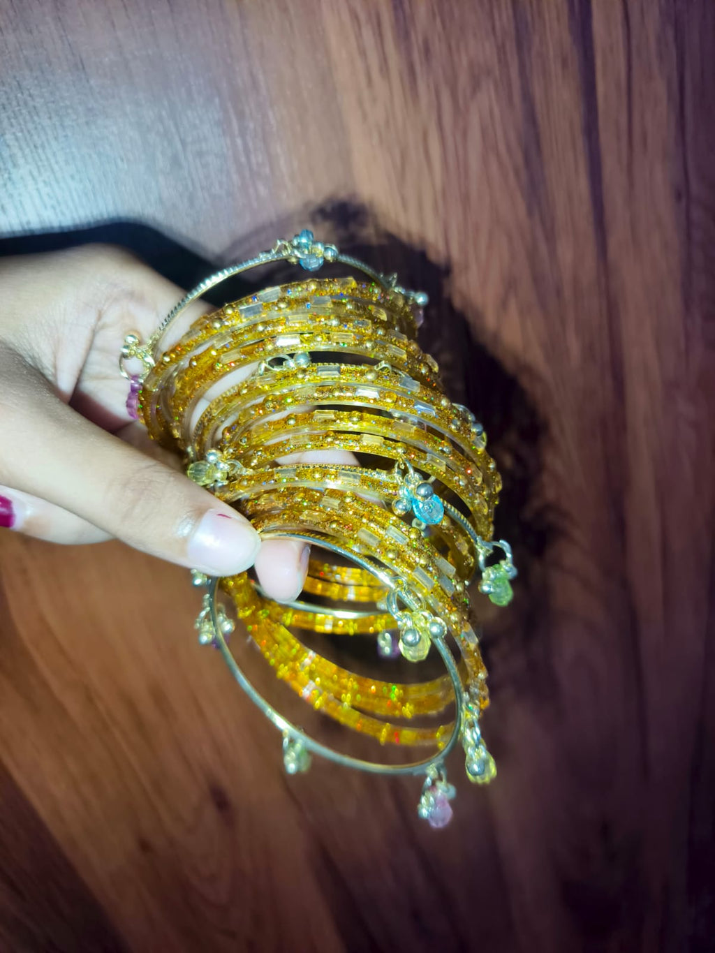 Elegant Golden  Bangles Set